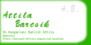 attila barcsik business card